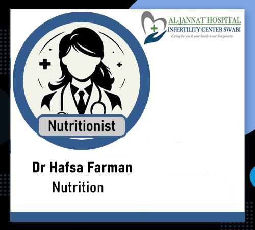 Dr.Hafsa, Nutritionist in swabi, Aljannat Hospital Doctor, kpk
